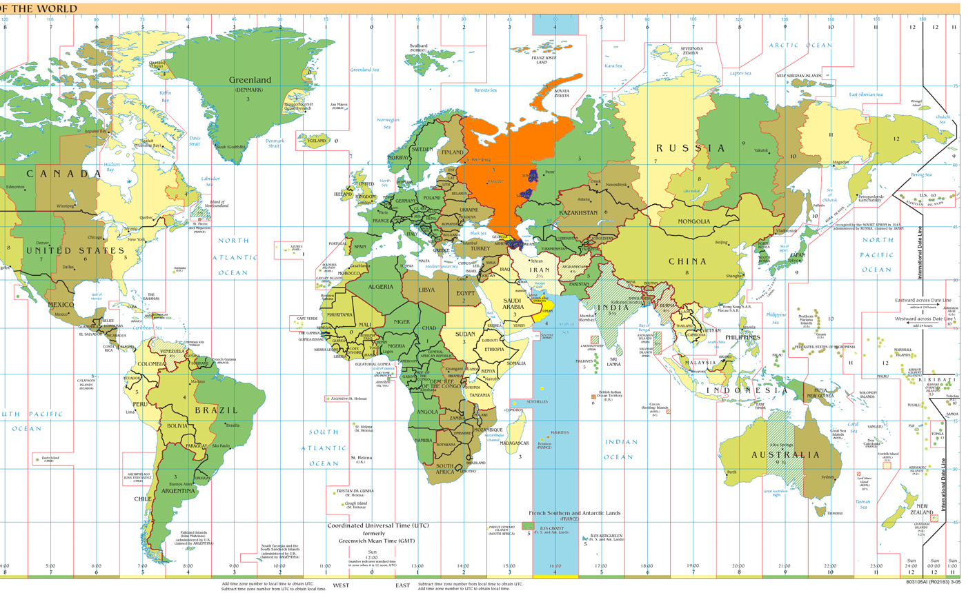 Georgia Time Zones Map